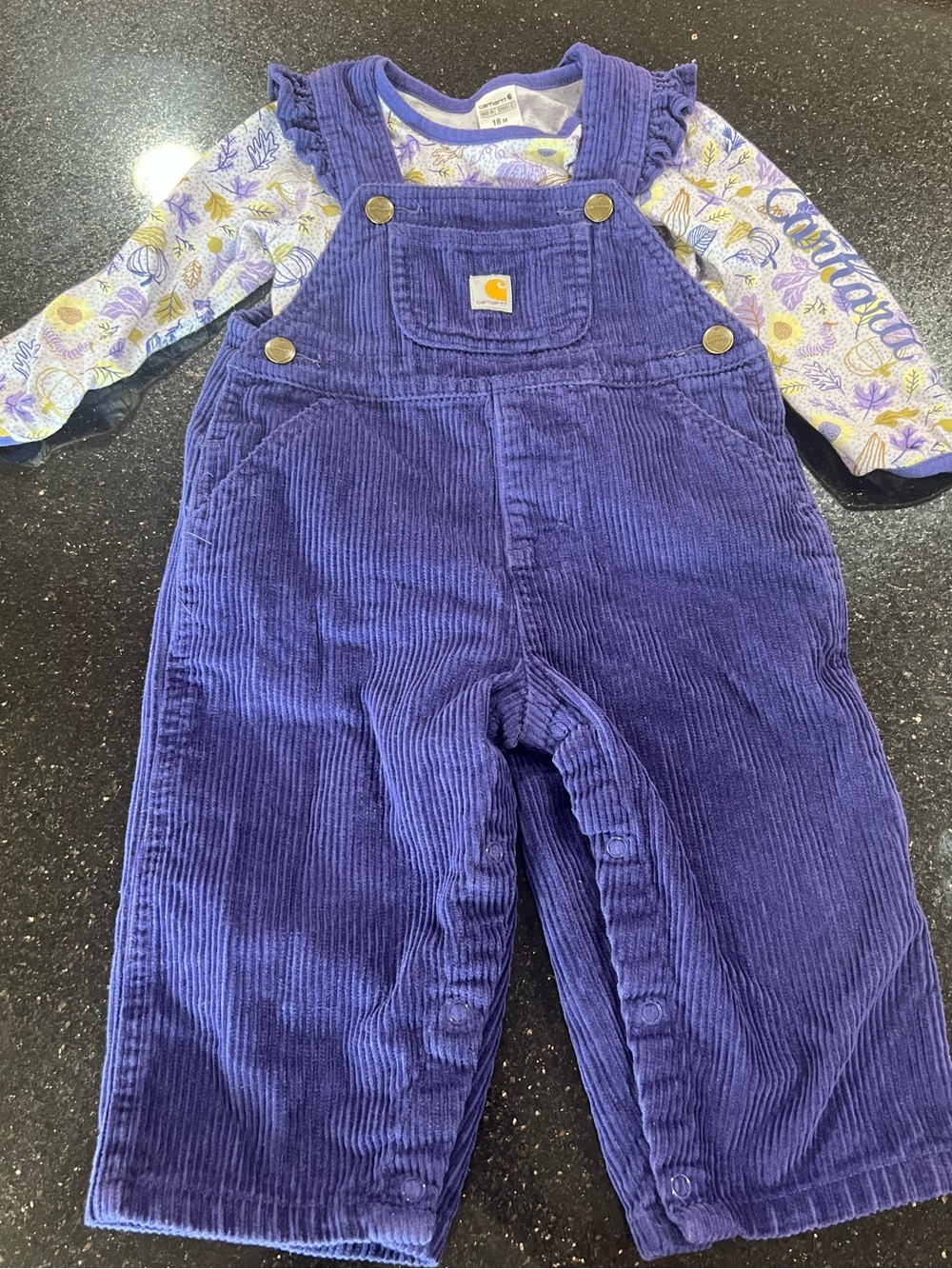 Carhartt Purple Cord Overalls for Kids